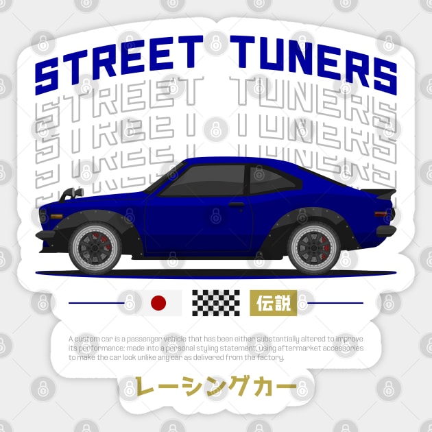 Tuner Blue RX3 JDM Sticker by GoldenTuners